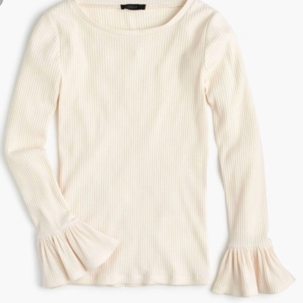 CREAM LONG SLEEVE J. CREW TOP